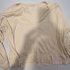 Free people buttercup thermal beige size xs